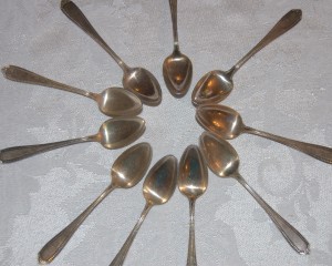 Sterling silver demitasse spoons found at Brimfield Sterling silver demitasse spoons found at Brimfield