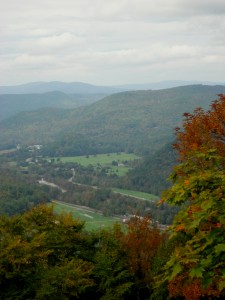 View from a Zip Line Platform at Berkshire East