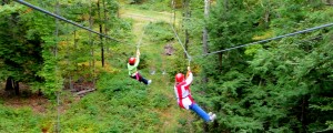 The race is on at Berkshire East Canopy Tours