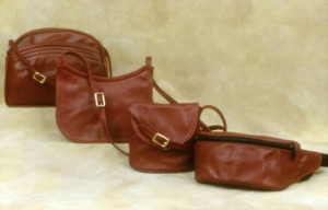 Hand made leather purses by Sylvia Brown