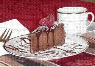 Triple Chocolate Cheesecake by Clamber Hill's chef, Mark Ellis