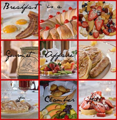 Breakfast is a gourmet affaire at Clamber Hill