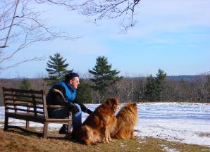 Sam, Shamrock and Mark enjoy this beautiful day, January 2008