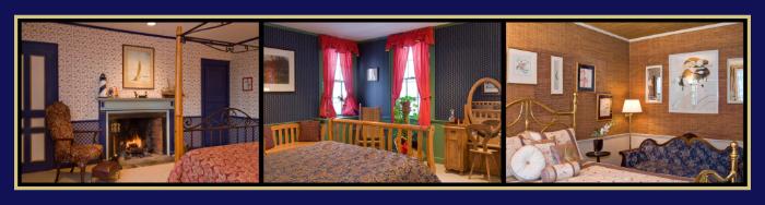 A collage of Clamber Hill Guest Rooms